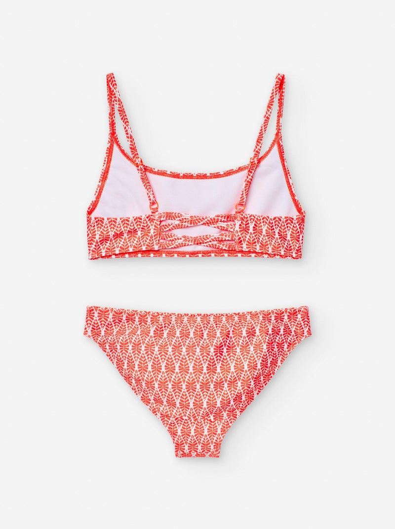 Maillot de Bain à Bretelles avec Motif Blanc - Kiabi