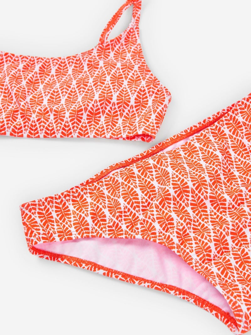 Maillot de Bain à Bretelles avec Motif Blanc - Kiabi