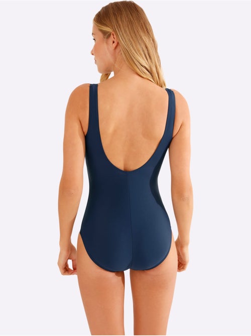 Maillot de bain à décolleté en V avec empiècements zèbre - Bonnet C - Moda Vilona - Kiabi