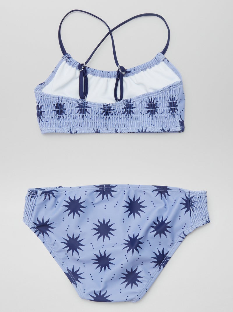 Maillot de bain à imprimé - 2 pièces BLEU - Kiabi