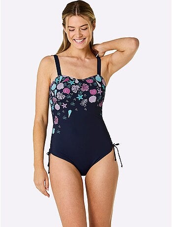 Maillot de bain à imprimé floral avec bretelles réglables et échancrure ajustable - Bonnet D - Witt