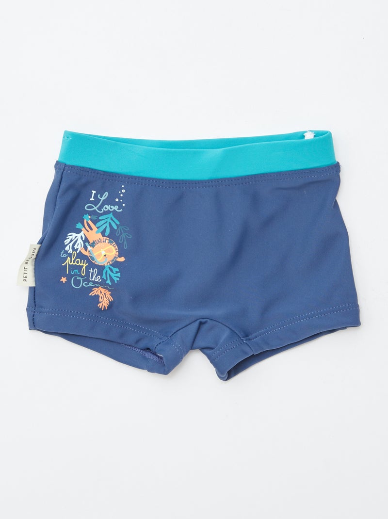 Maillot de bain à manches longues + boxer 'Petit Béguin' - 2 pièces VERT - Kiabi