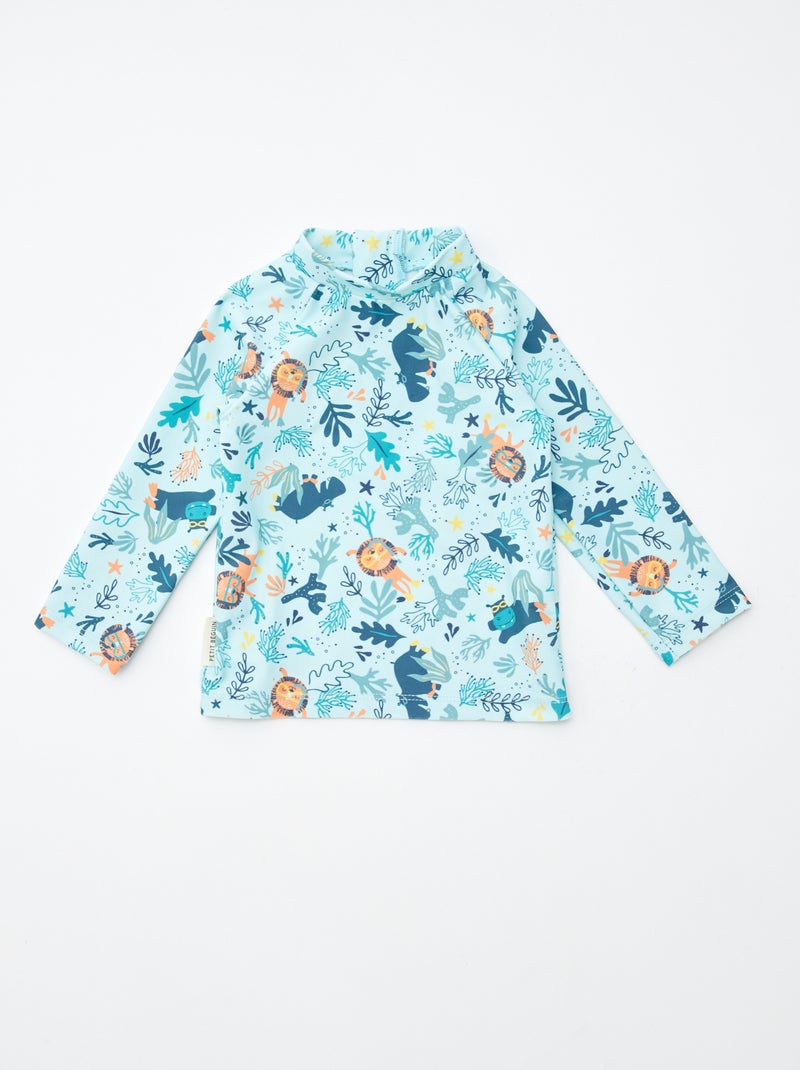 Maillot de bain à manches longues + boxer 'Petit Béguin' - 2 pièces VERT - Kiabi