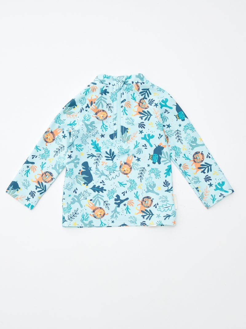 Maillot de bain à manches longues + boxer 'Petit Béguin' - 2 pièces VERT - Kiabi