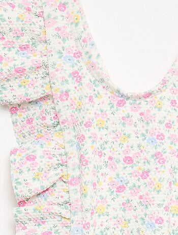 Maillot de bain à motif et volants
