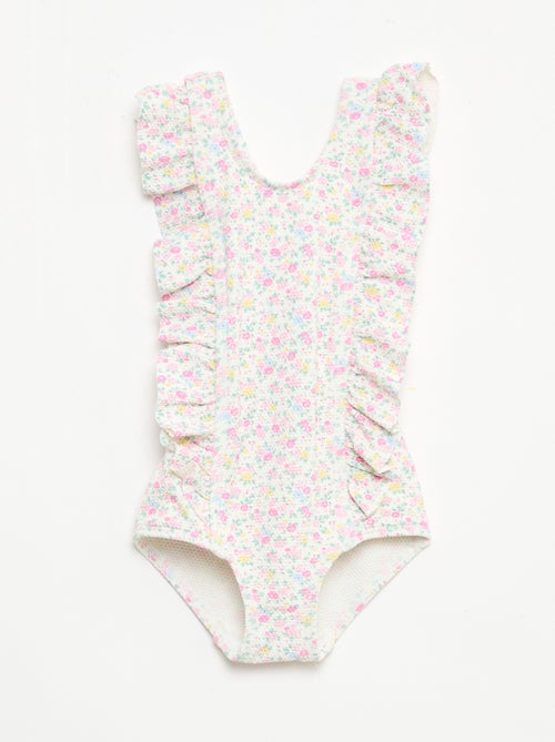 Maillot de bain à motif et volants - Kiabi Maillot de bain à motif et volants - Kiabi