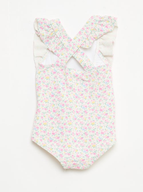 Maillot de bain à motif et volants - Kiabi Maillot de bain à motif et volants - Kiabi