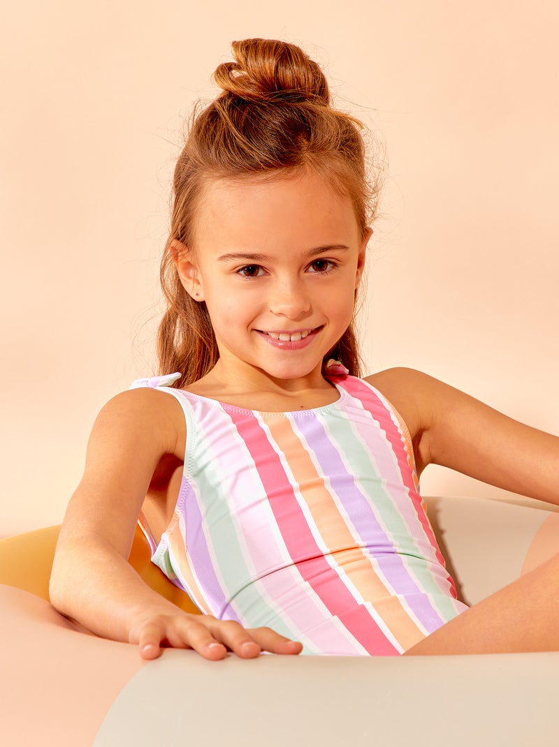 Maillot de bain à rayures - 1 pièce Multicolore - Kiabi