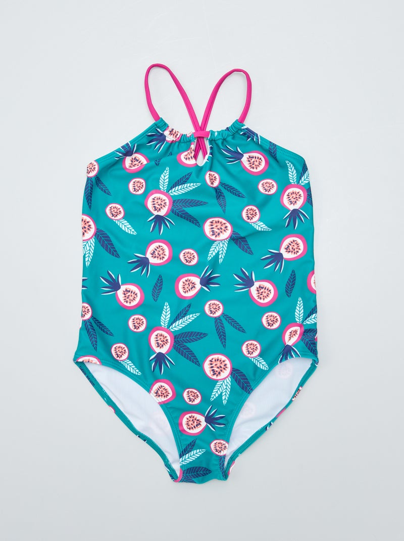 Maillot de bain à 'rayures' - 1 pièce Vert - Kiabi