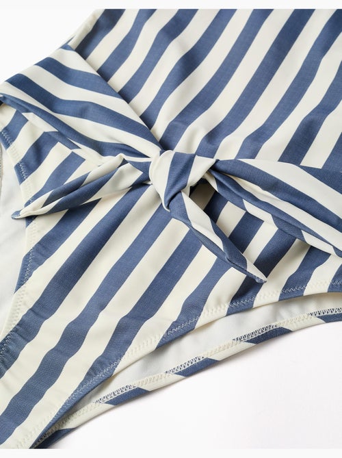 Maillot de bain à rayures avec ceinture You&Me - Kiabi
