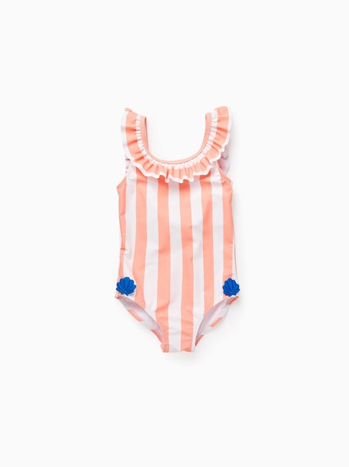 Maillot de bain à Rayures avec Coquillages 3D - Kiabi