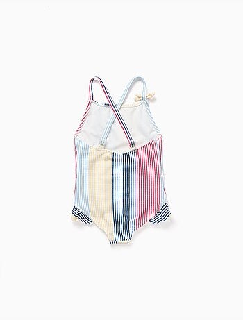 Maillot de bain à rayures avec volants You&Me