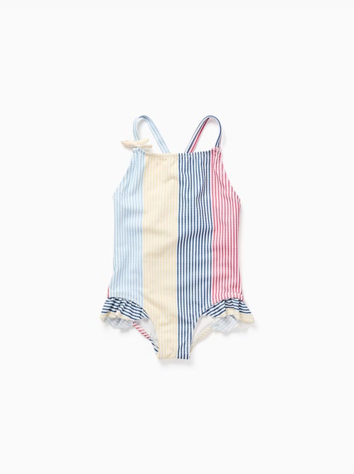 Maillot de bain à rayures avec volants You&Me - Kiabi