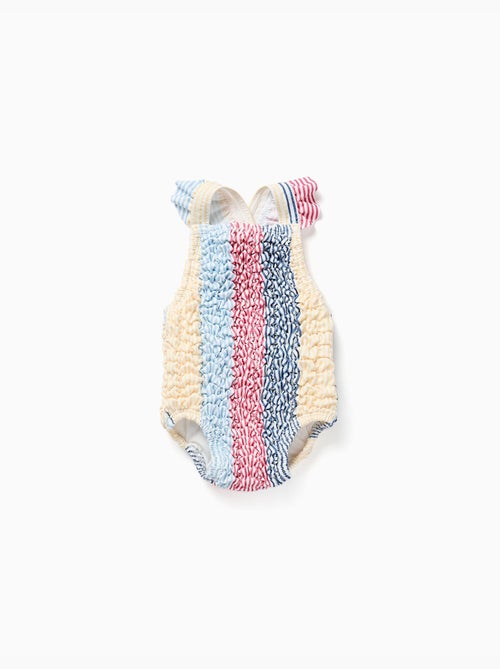 Maillot de bain à rayures avec volants You&Me - Kiabi