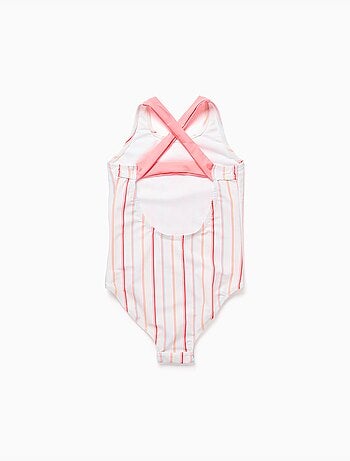 Maillot de bain à rayures et imprimé à l'avant