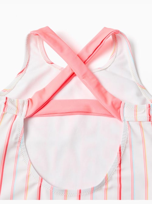 Maillot de bain à rayures et imprimé à l'avant - Kiabi