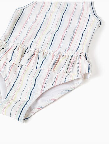 Maillot de bain à rayures ethniques et volants B&S