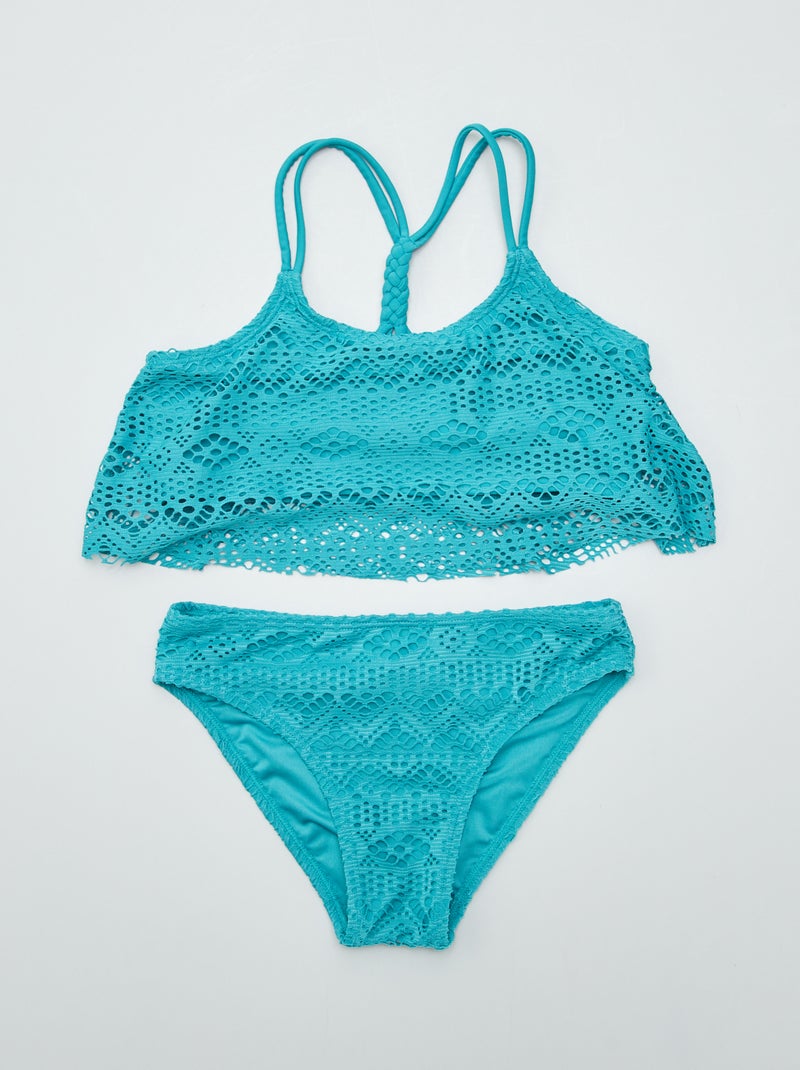 Maillot de bain ajouré - 2 pièces Vert - Kiabi