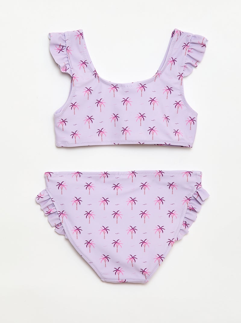 Maillot de bain all-over - 2 pièces Violet - Kiabi