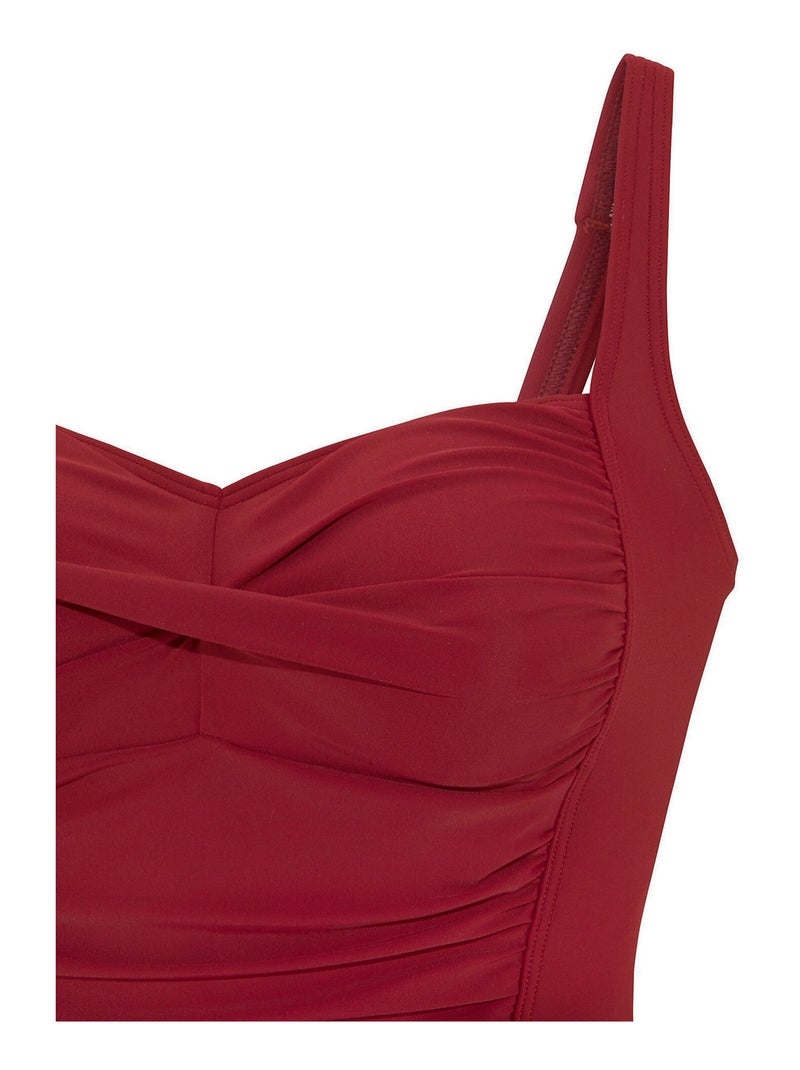 Maillot de bain amincissant 1 pièce TK-5 B à E Rouge - Kiabi