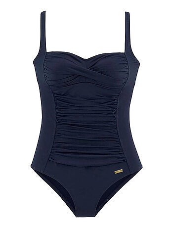Maillot de bain amincissant 1 pièce TK-5 bleu marine B à E
