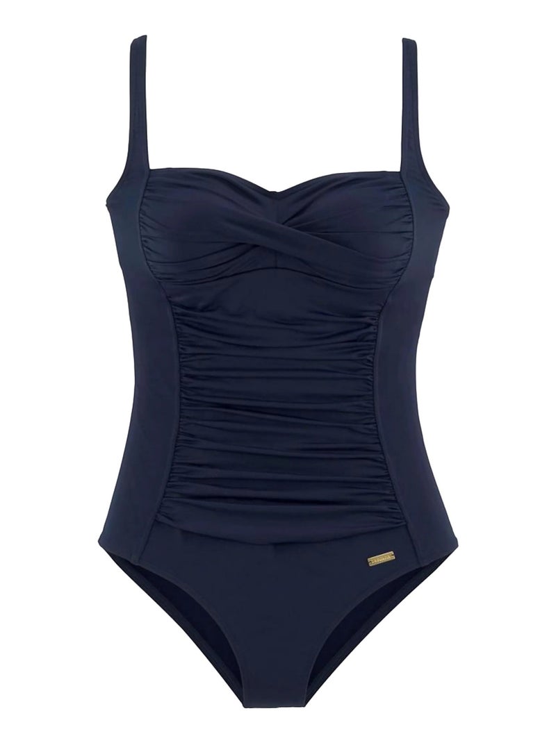 Maillot de bain amincissant 1 pièce TK-5 bleu marine B à E Bleu marine - Kiabi