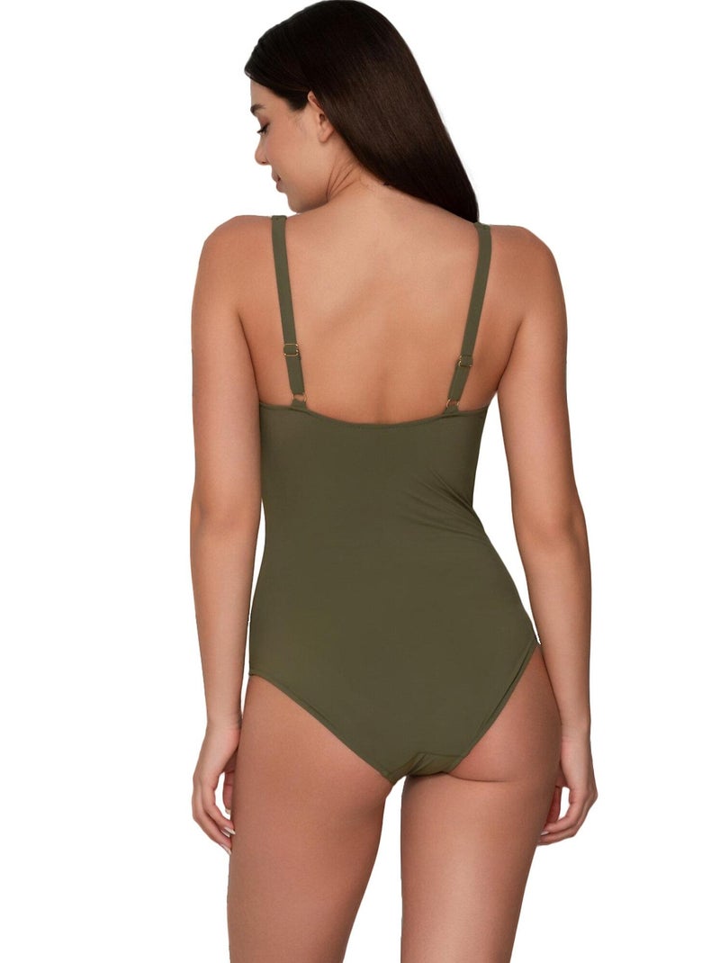 Maillot de bain amincissant 1 pièce TK-5 Blue Sense C à E Kaki - Kiabi