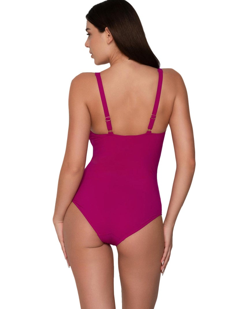 Maillot de bain amincissant 1 pièce TK-5 Blue Sense C à E Rose fushia - Kiabi