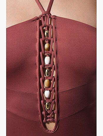 Maillot de bain astrid macrame à perles penti