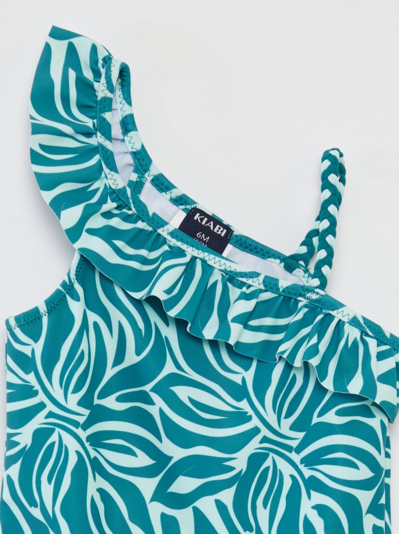 Maillot de bain asymétrique - 1 pièce VERT - Kiabi