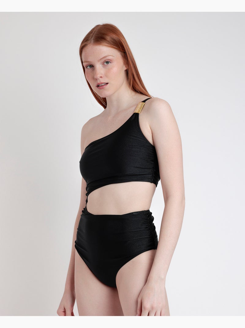Maillot de bain asymétrique Croisière pour femme ADMAS Noir - Kiabi