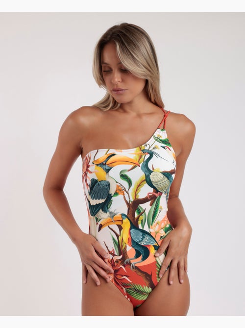 Maillot de bain asymétrique pour femme ADMAS Tropical Birds - Kiabi Maillot de bain asymétrique pour femme ADMAS Tropical Birds - Kiabi