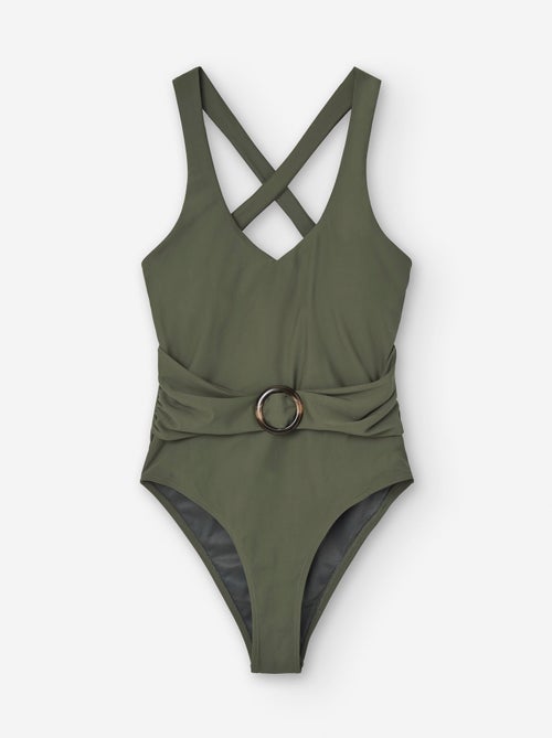 Maillot de Bain avec Ceinture Intégrée - Kiabi