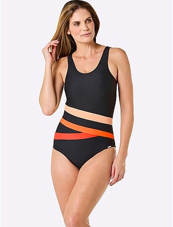Maillot de bain avec empiècement modelant et bretelles réglables - Bonnet D - Witt