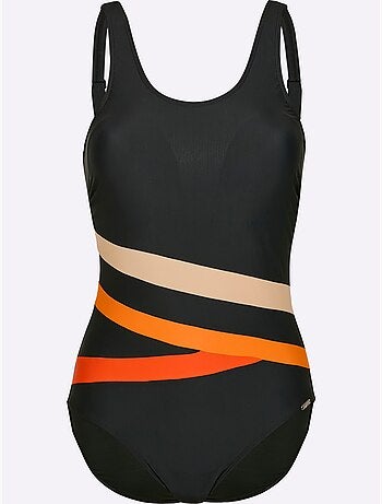 Maillot de bain avec empiècement modelant et bretelles réglables - Bonnet D - Witt