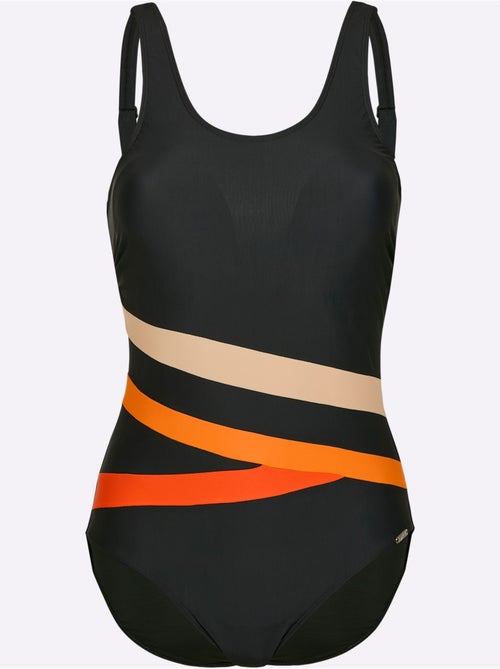 Maillot de bain avec empiècements contrastés et bretelles réglables - Bonnet B - Witt - Kiabi