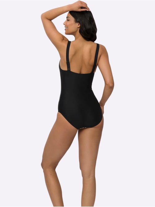 Maillot de bain avec encolure carrée et empiècement léopard - Bonnet C - Moda Vilona - Kiabi