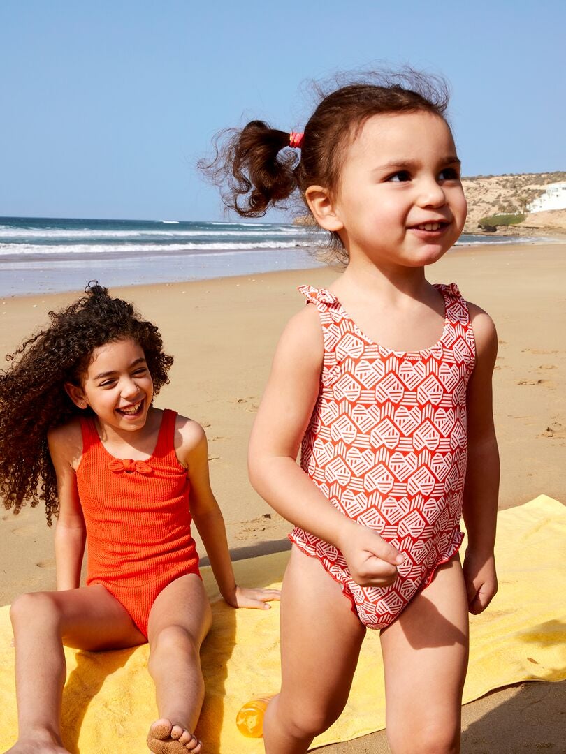 Maillot de bain avec imprimé - 1 pièce Rouge - Kiabi