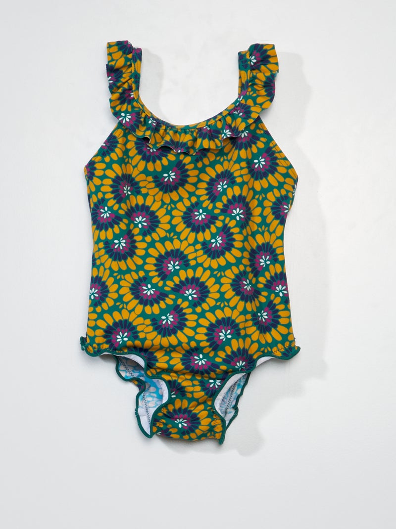 Maillot de bain avec imprimé - 1 pièce vert - Kiabi