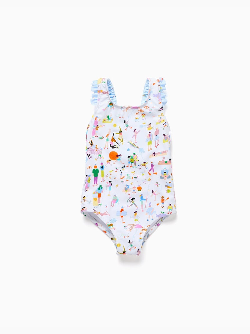 Maillot de bain avec imprimé Carolina Celas x Zippy Blanc - Kiabi
