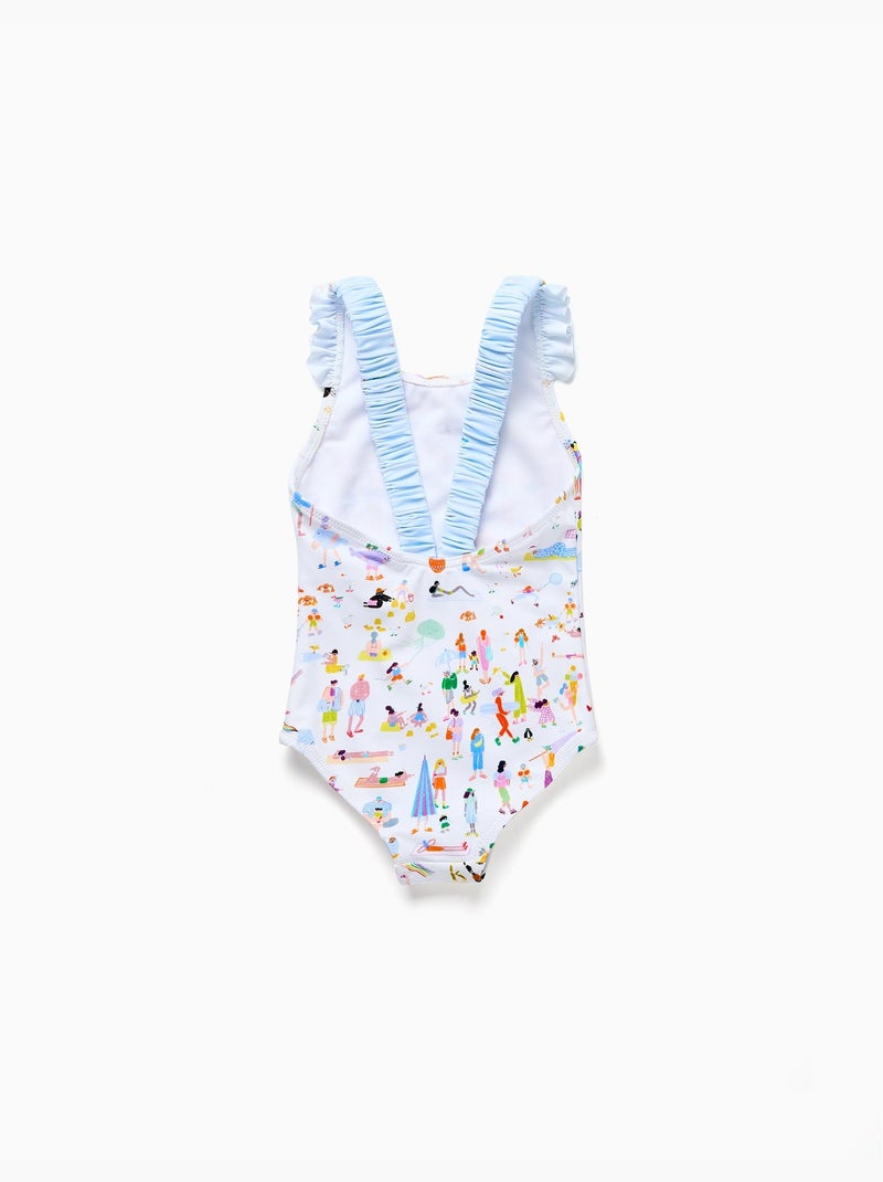 Maillot de bain avec imprimé Carolina Celas x Zippy Blanc - Kiabi
