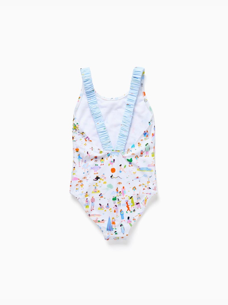 Maillot de bain avec imprimé Carolina Celas x Zippy Blanc - Kiabi