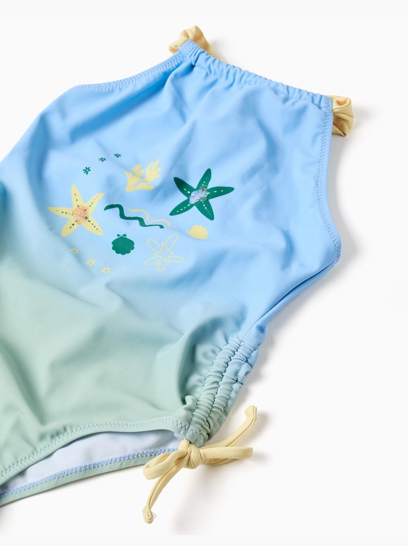 Maillot de bain avec imprimé marin et paillettes Bleu clair - Kiabi