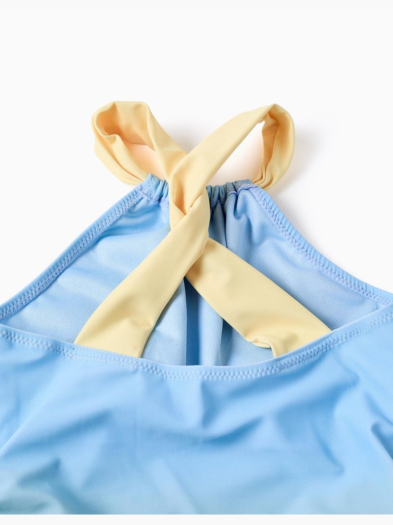 Maillot de bain avec imprimé marin et paillettes Bleu clair - Kiabi