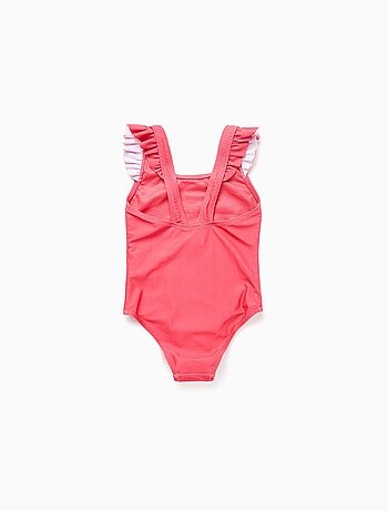 Maillot de bain avec imprimé Minnie et bretelles à volants