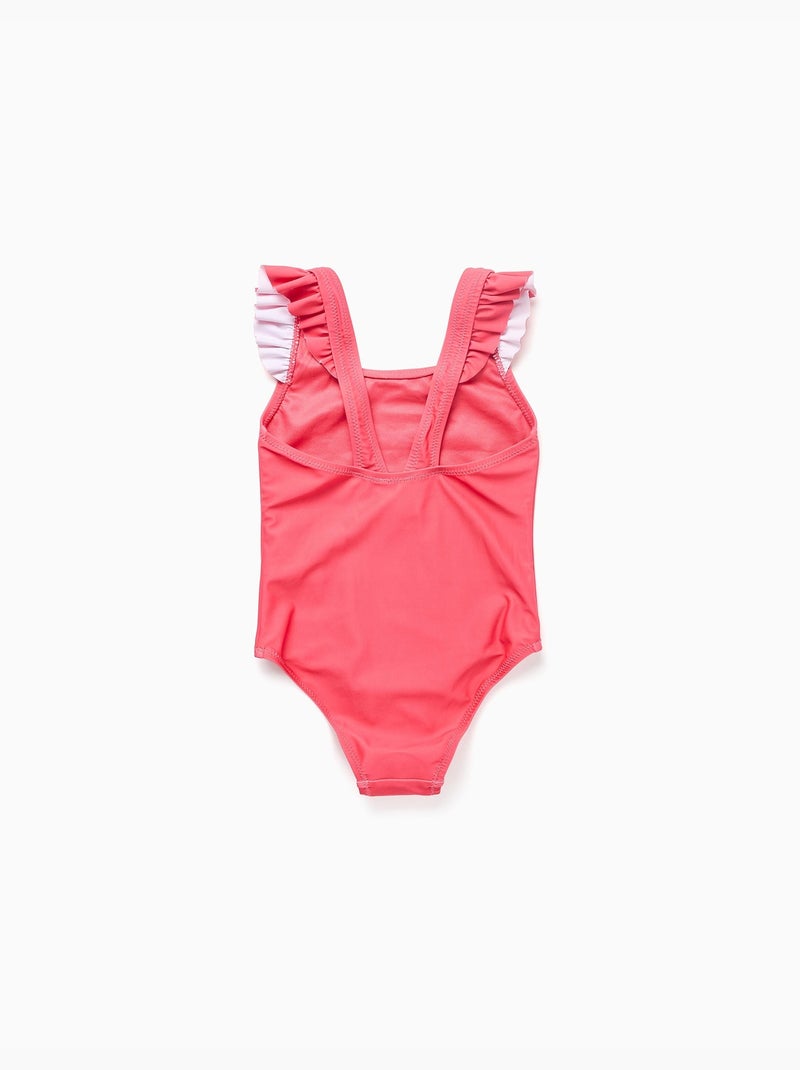 Maillot de bain avec imprimé Minnie et bretelles à volants Rose - Kiabi