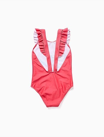 Maillot de bain avec imprimé Minnie et bretelles à volants