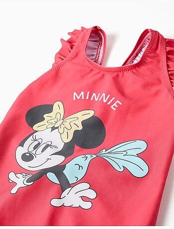 Maillot de bain avec imprimé Minnie et bretelles à volants