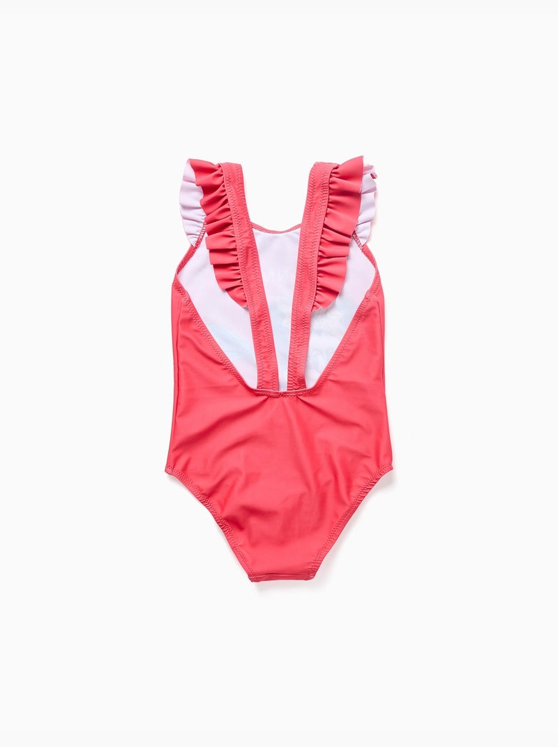Maillot de bain avec imprimé Minnie et bretelles à volants Rose - Kiabi