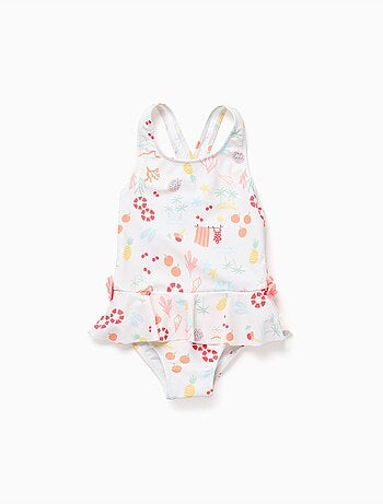 Maillot de bain avec motif de plage et doublure